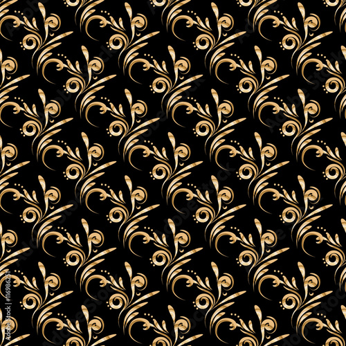 Vector seamless pattern of gold.
