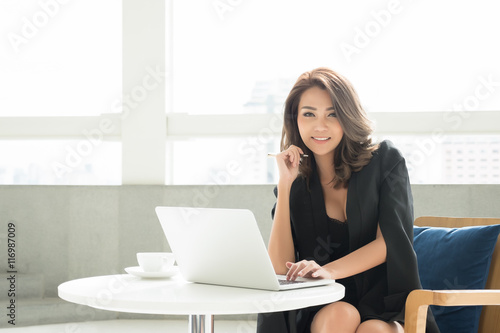 business woman working in the office