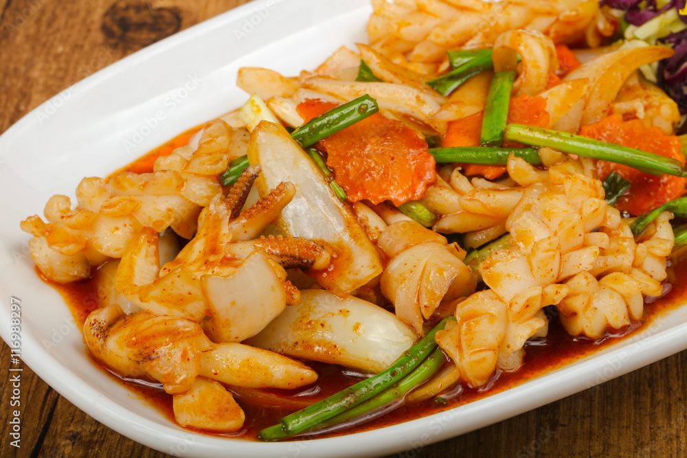 Squid in sauce Squid in sauce