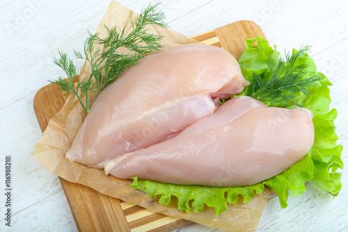 Raw chicken breast