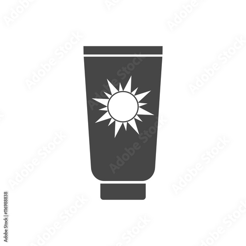 Sun Cream Icon, Sun protect vector flat icon