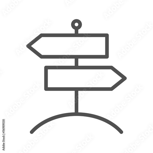 Signpost vector flat icon
