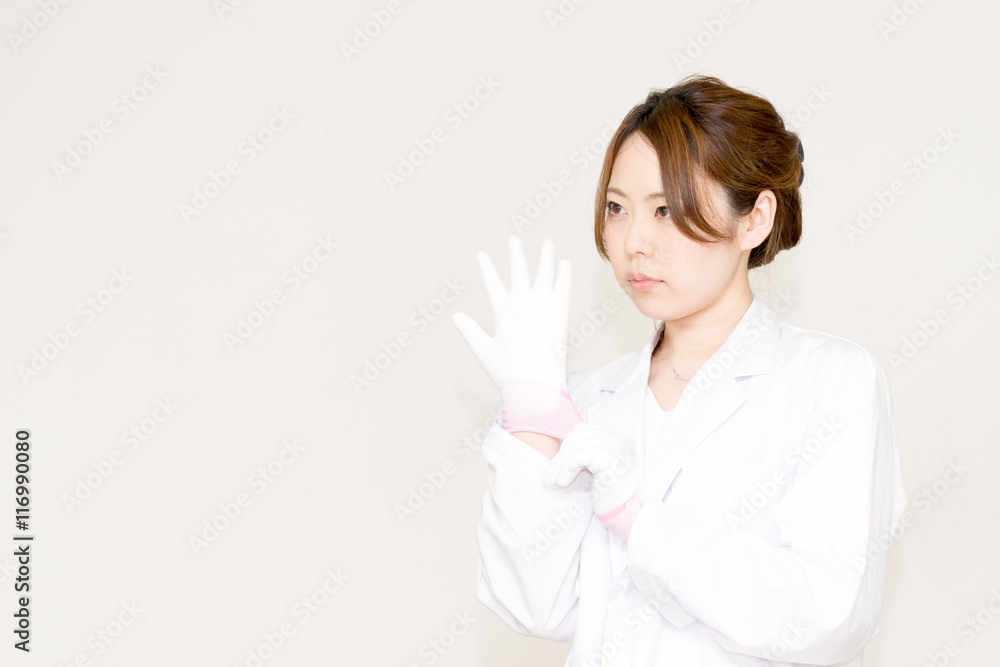 医療のイメージ（医者・女性・看護婦・研究・白衣）