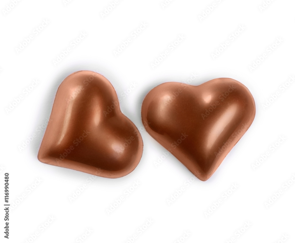 chocolate candy in the form of heart chocolate candy in the form of heart