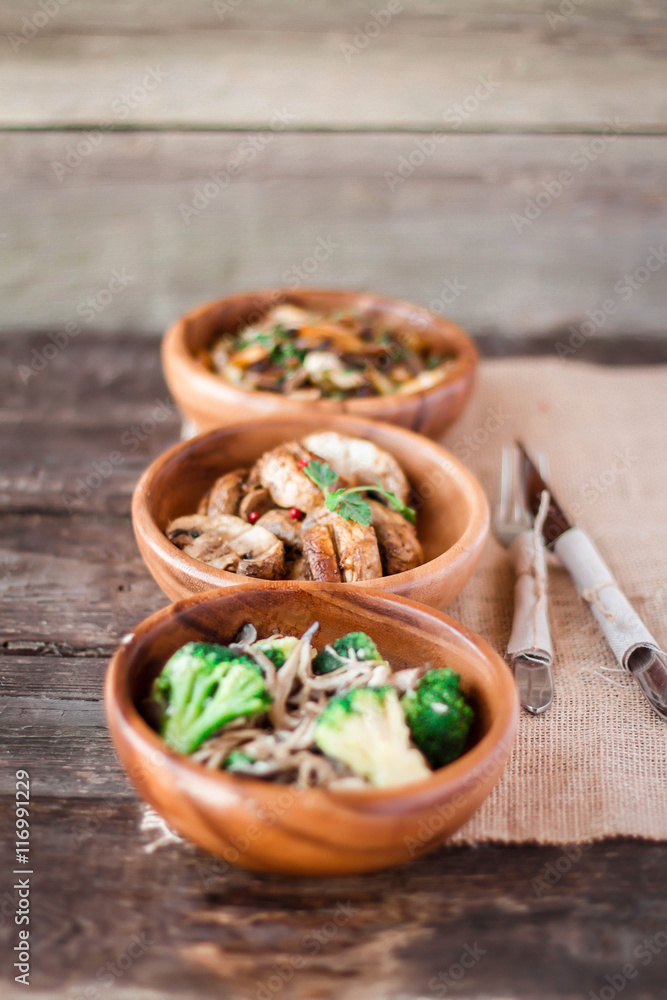 Mushrooms and vegetables Mushrooms and vegetables