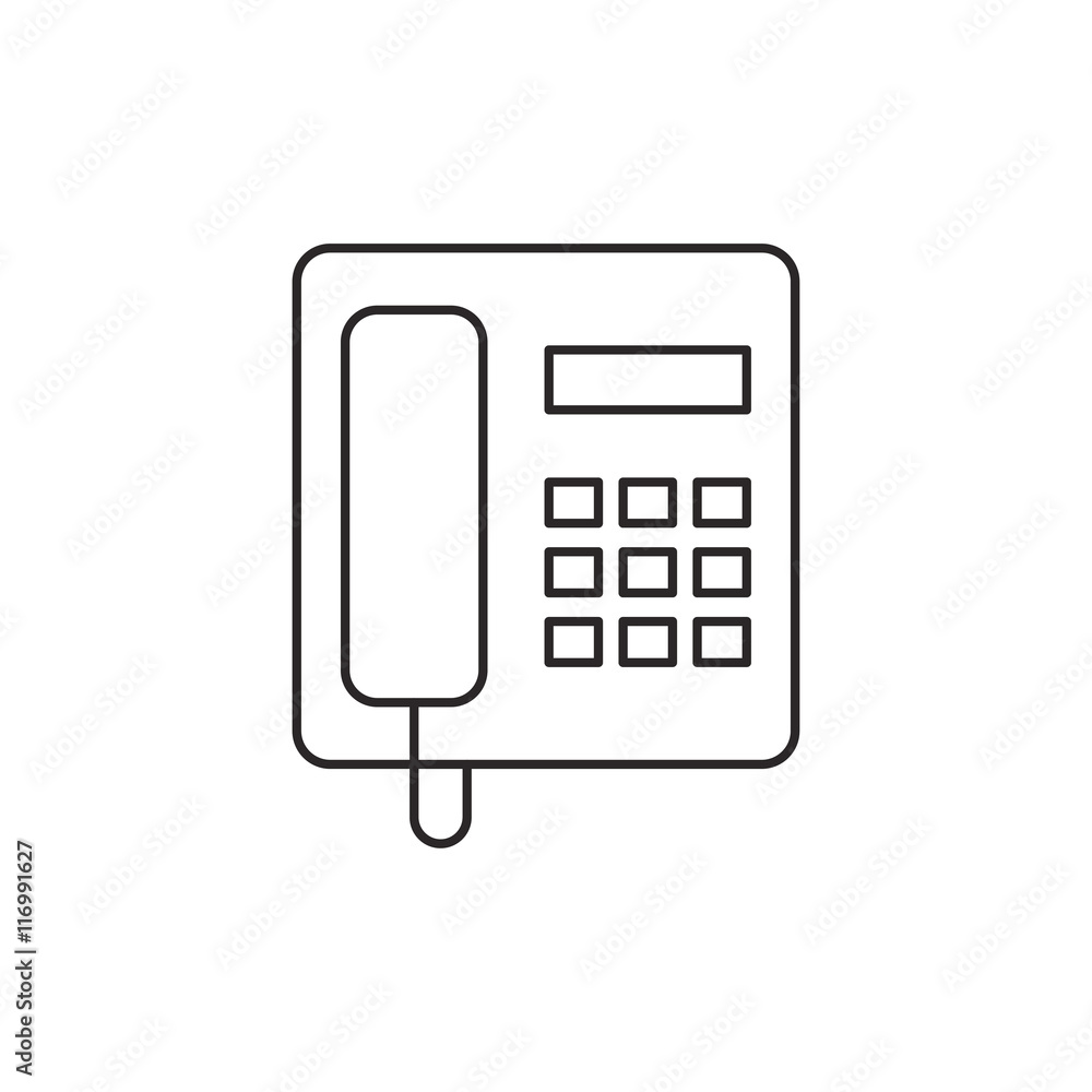 Outline phone icon isolated on white background Outline phone icon isolated on white background