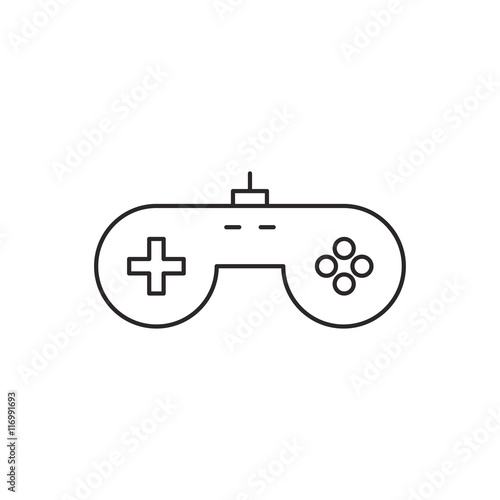 Outline game icon isolated on white background