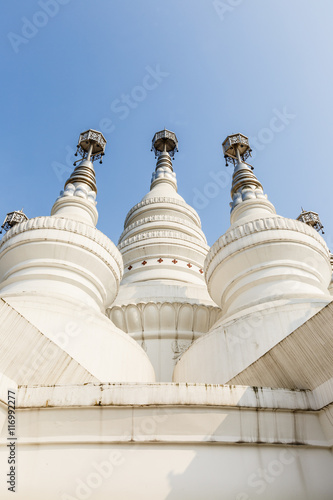 Manfeilong pagoda at Lingshan Scenic area in Wuxi China located in Jiangsu province photo