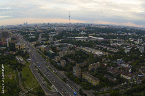 The view of the city from a tall building © maxim4e4ek