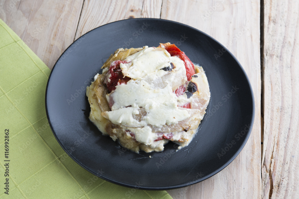 tower vegetables and goat cheese (vegetable timbale) tower vegetables and goat cheese (vegetable timbale)