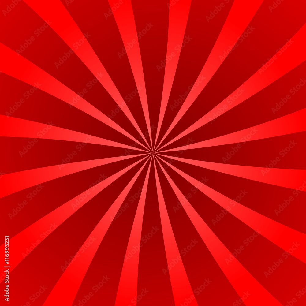 Red rays poster. Popular ray star burst background television vintage. Dark-red and light-red abstract texture with sunburst, flare, beam. Retro art design. Sun glow bright pattern Vector Illustration Red rays poster. Popular ray star burst background television vintage. Dark-red and light-red abstract texture with sunburst, flare, beam. Retro art design. Sun glow bright pattern Vector Illustration