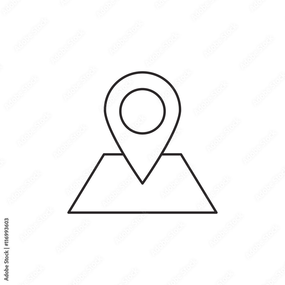 Outline location icon isolated on white background Outline location icon isolated on white background