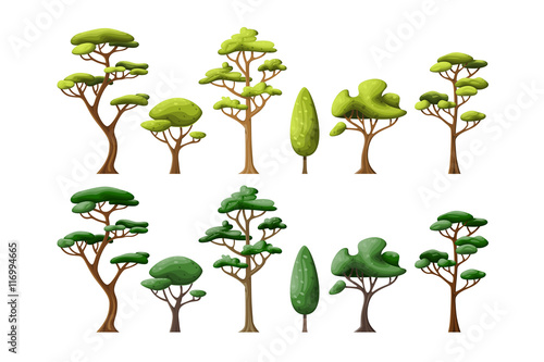 Set with some different trees