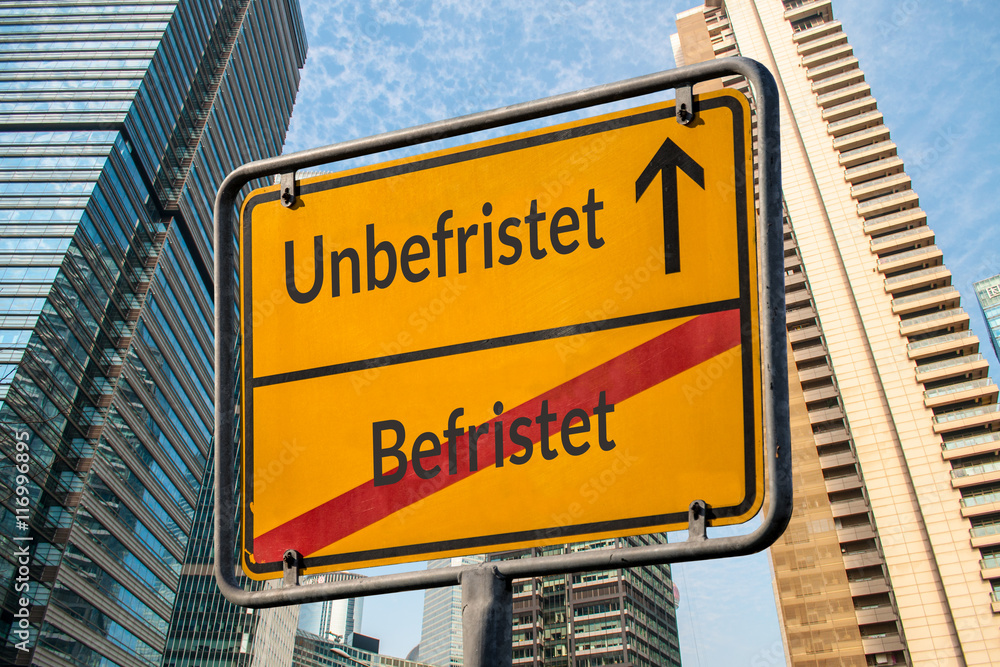 Fototapeta premium Schild 111 - Unbefristet
