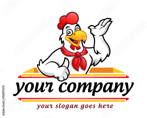 Chicken logo  chicken mascot  chicken character. Suitable for restaurant logo. Vector of chicken character.