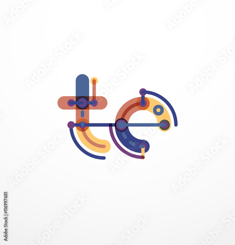 Abstract line design letter logo © antishock