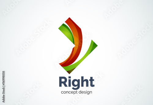 Free Download Abstract business company arrow logo template, direct concept - GFXLoad