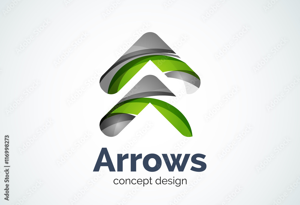 Fototapeta premium Cursor logo template, mouse pointer and arrow concept