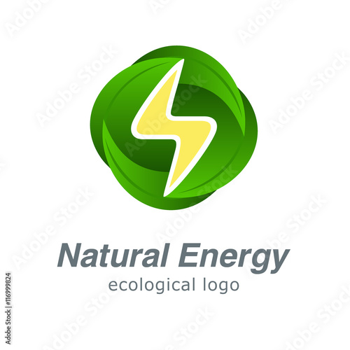 Vector logo natural energy, bio fuel