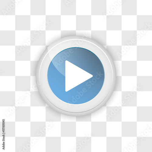 Web button play on a transparent background.