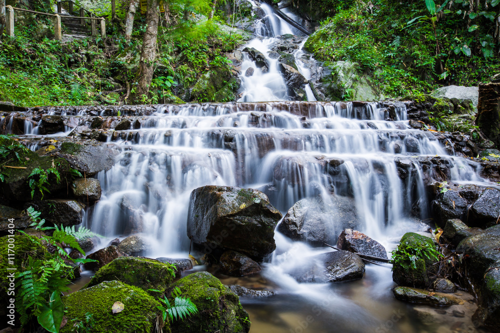 Waterfall landscape. Waterfall landscape.