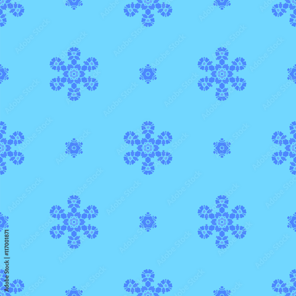 Creative Ornamental Seamless Blue Pattern. Geometric Decorative Background Creative Ornamental Seamless Blue Pattern. Geometric Decorative Background