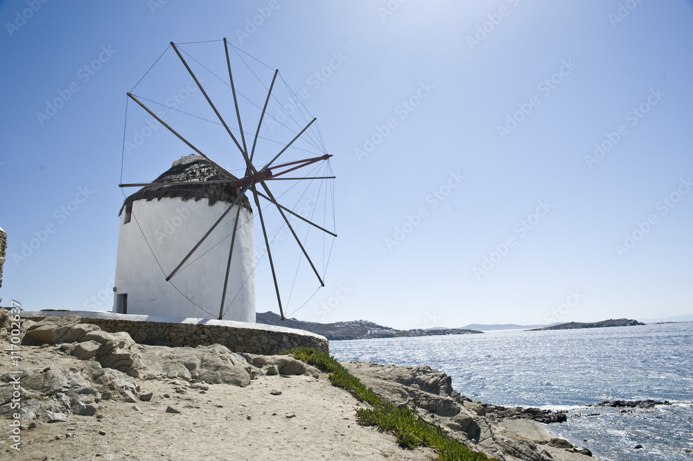 wind mills in mykonos