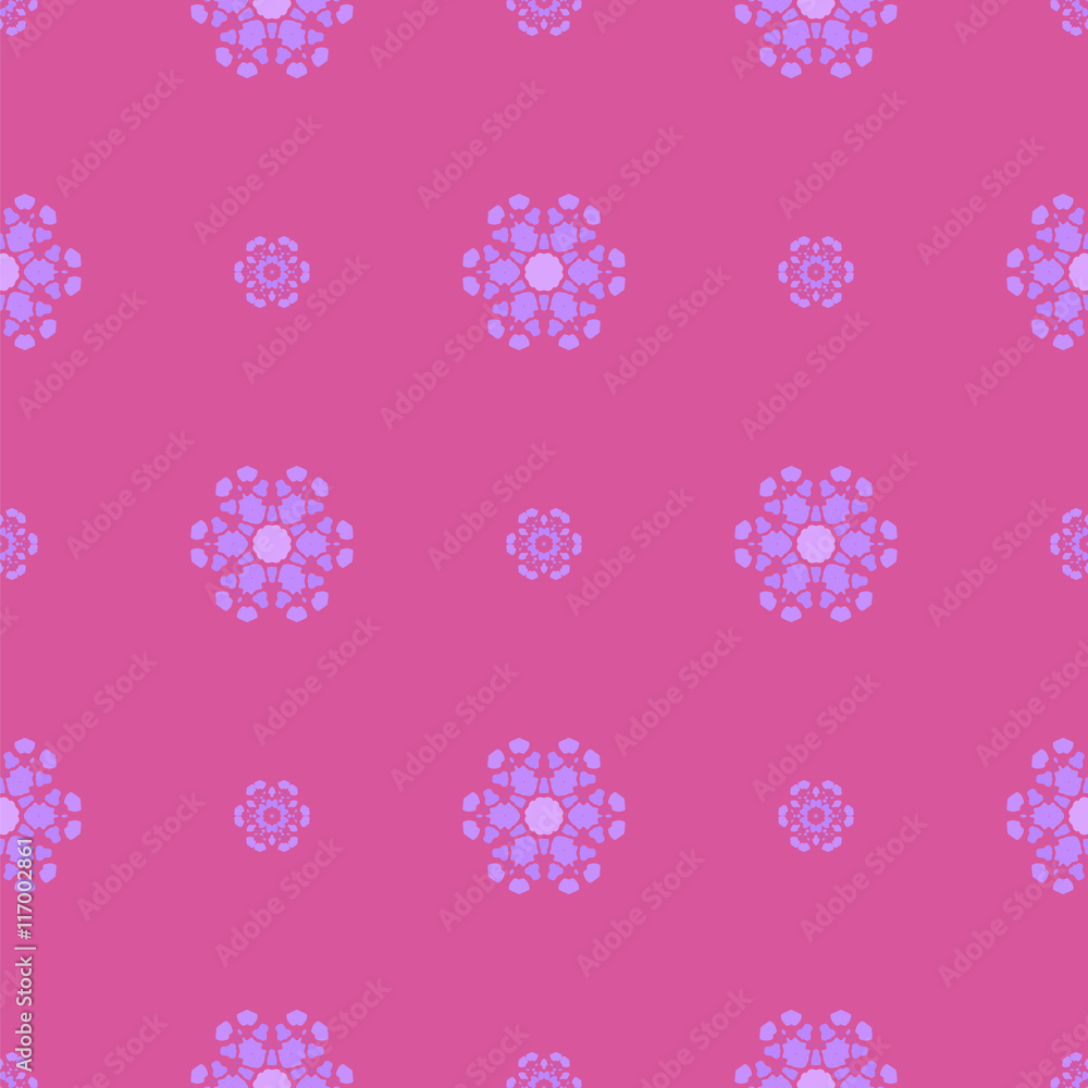 Creative Ornamental Seamless Pink Pattern. Geometric Decorative Background