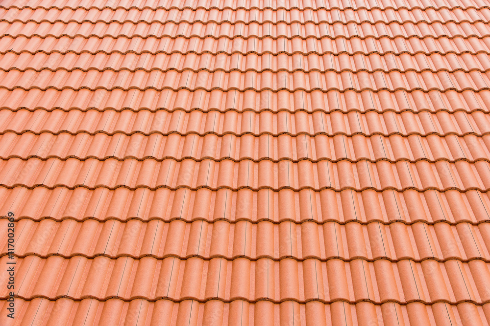home building construction roof tiles  concrete. orange color