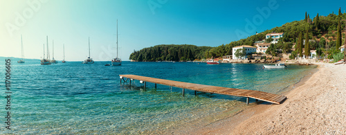 Obraz na płótnie Beach in Kalami, Corfu w salonie