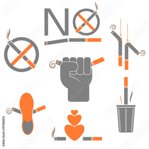 World no tobacco day icon concept