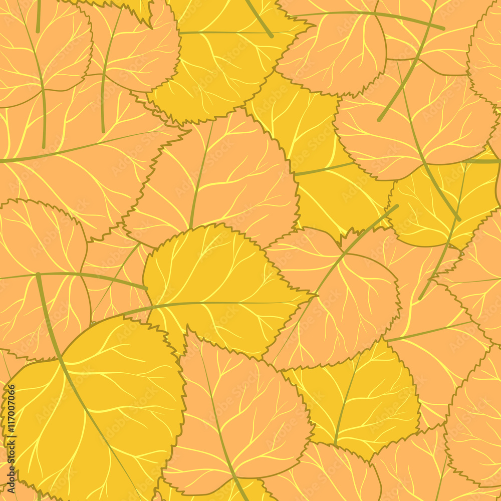 yellow autumn pattern of leaves yellow autumn pattern of leaves