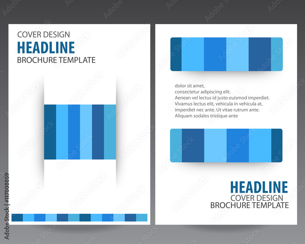 Abstract blue annual report brochure flyer design template vector ...