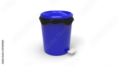 Recycle bin on background. 3d render. © paja123