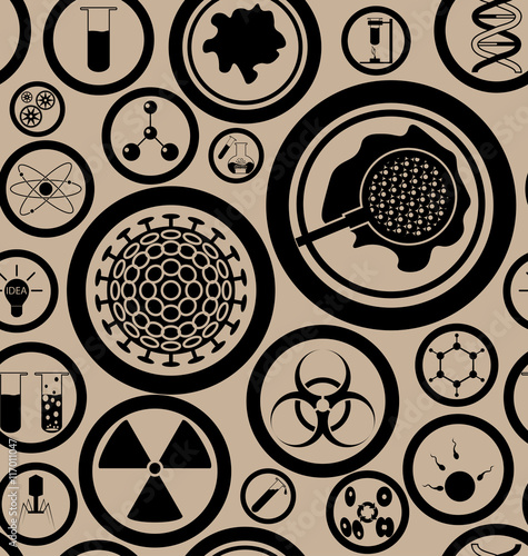 Science seamless pattern
