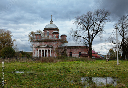 Rural landscape with old church