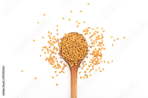 Foto Fenugreek on white background