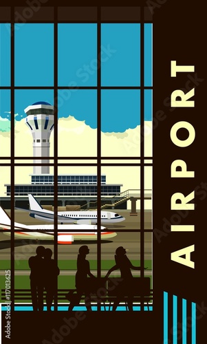 airport lounge vector