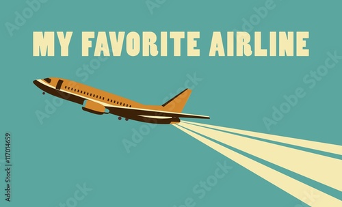 Airlines retro poster