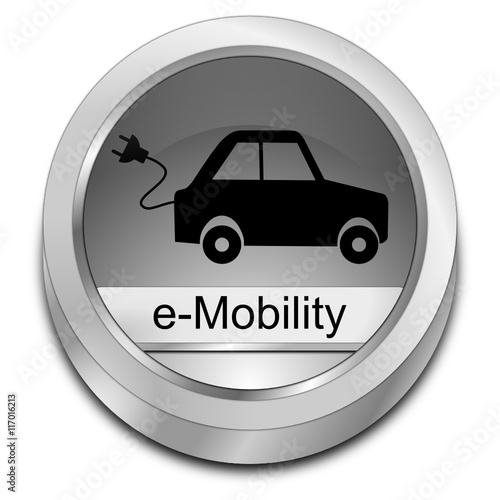 e-Mobility Button - 3D illustration