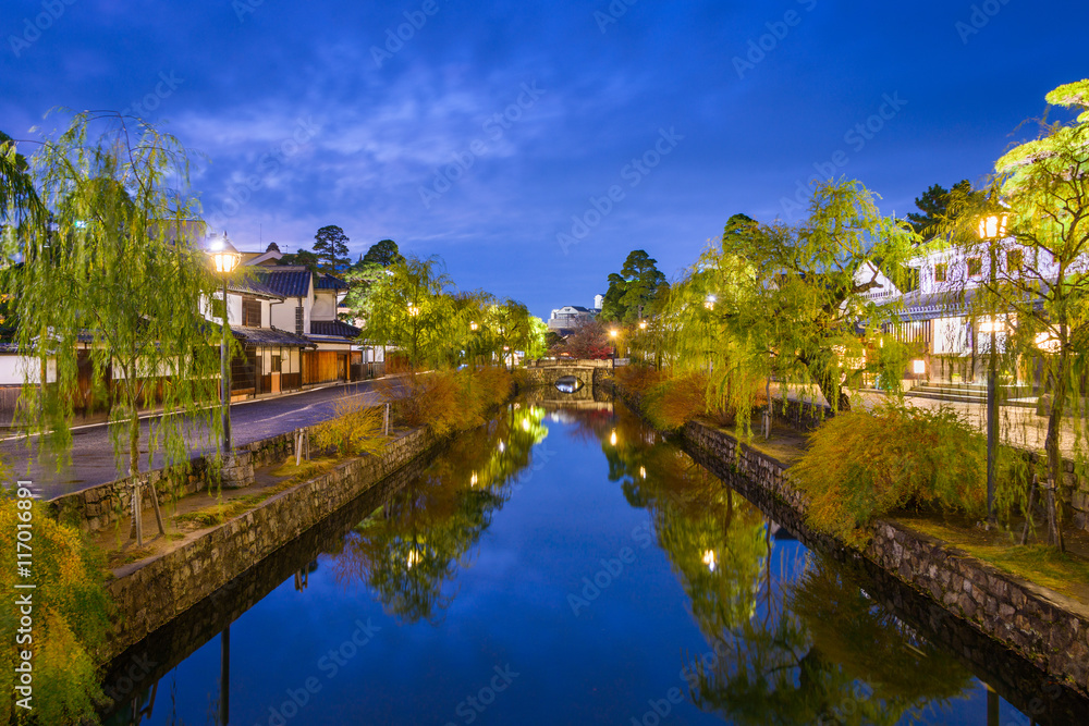 Kurashiki Canal in Okayama, Japan