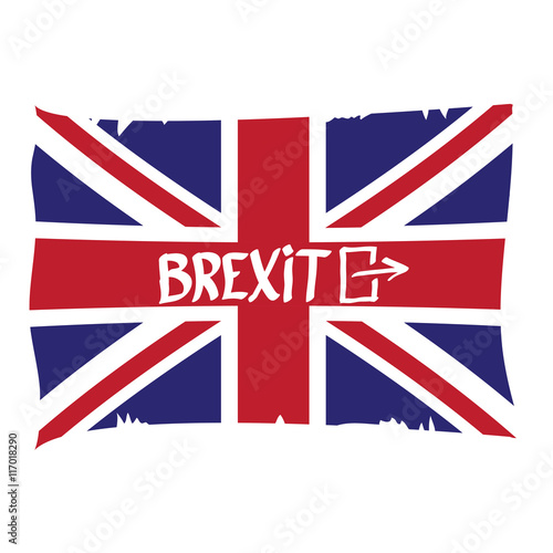 Brexit Text isolated. United Kingdom exit