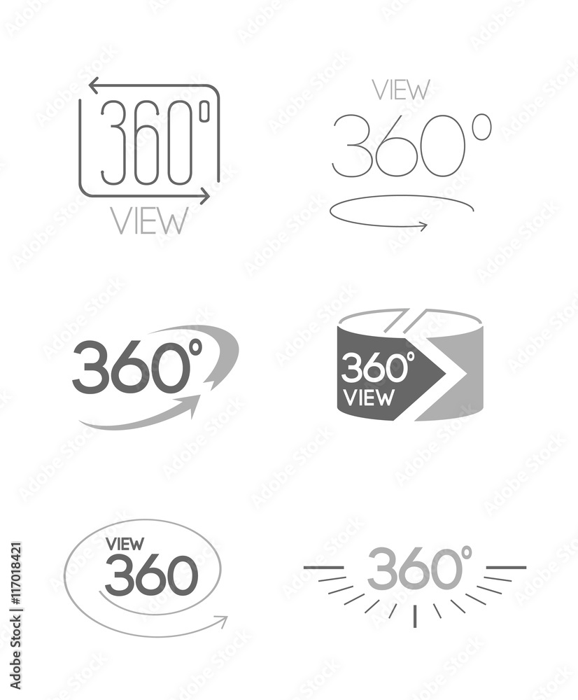 Full rotation sign icons. Full rotation sign icons.