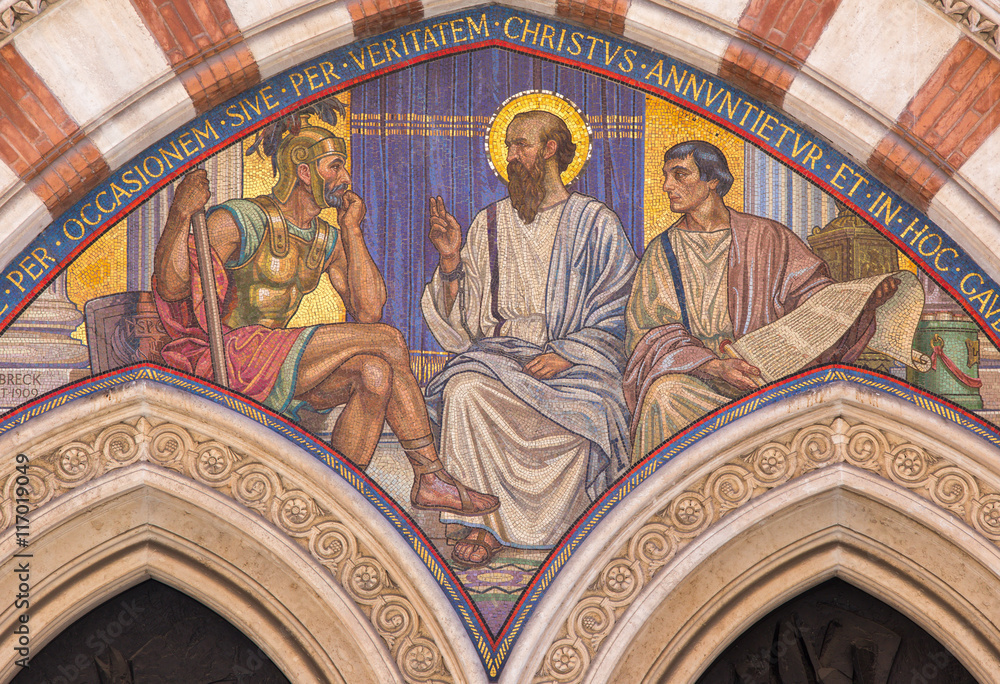 Φωτογραφία ROME, ITALY - MARCH 24, 2015: The mosaic Teaching of St