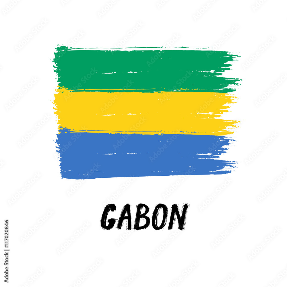 Obraz premium Flag Of Gabon - Grunge