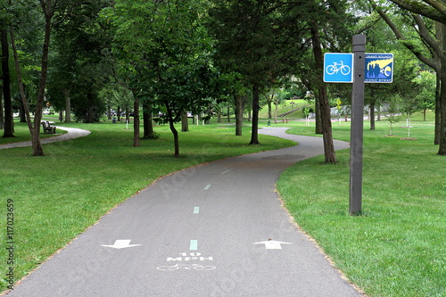 Bike Trail in Dean Parkway, Minneapolis, Minnesota