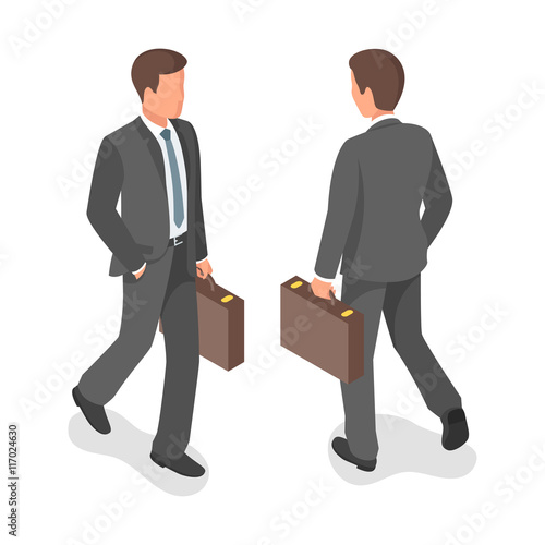 Vector isometric illustration of businessman.