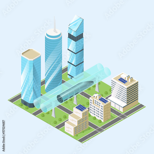 Vector illustration of modern city.