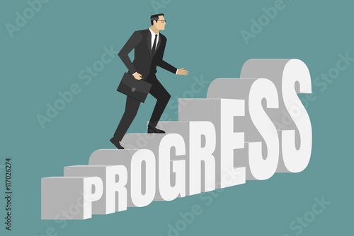 Progress in business concept illustration