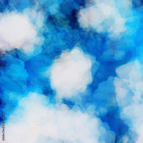 Abstract blue white watercolor background